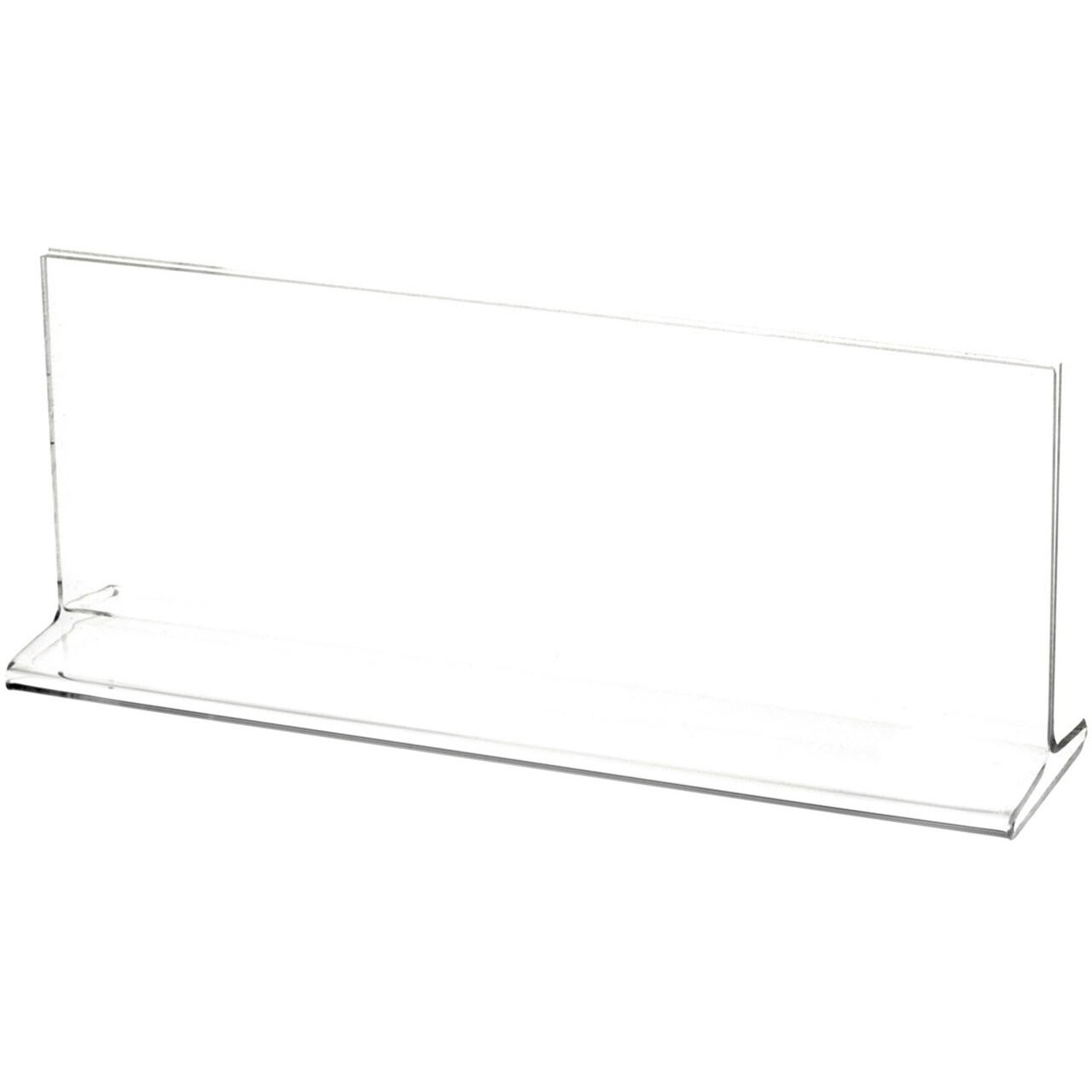 Plymor Clear Acrylic Sign Display / Literature Holder (Top-Load), 10" W x 3.5" H